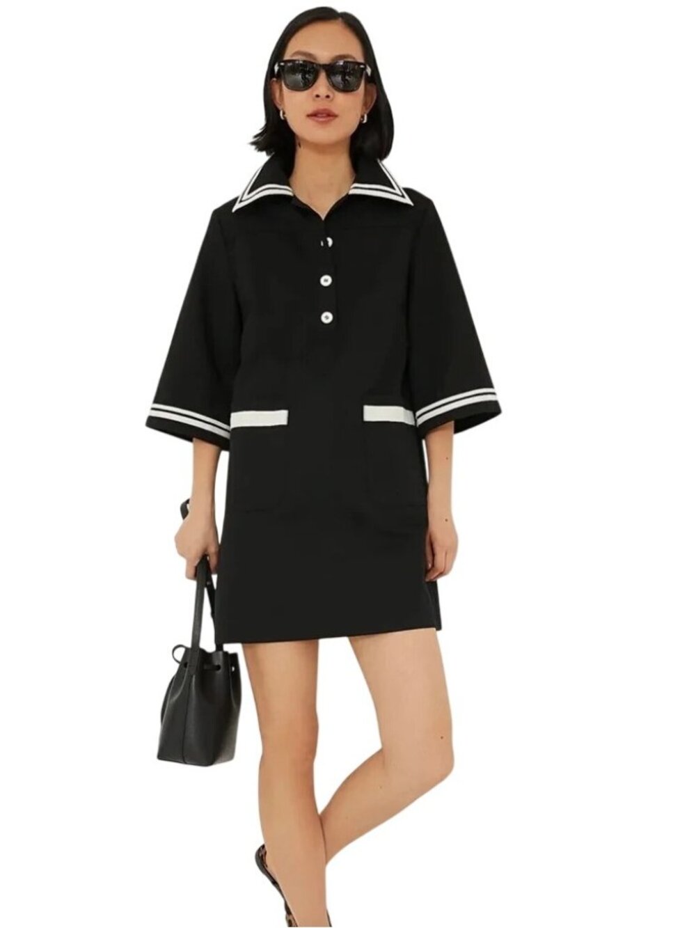 Tuckernuck POMANDER PLACE Jet Black Hart Shirt Dress Size Medium